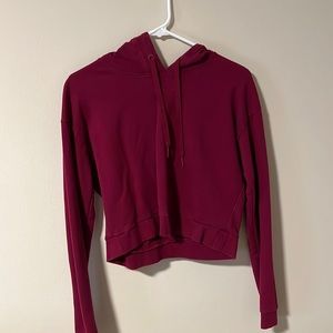 maroon cropped hoodie